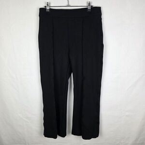 Spanx Ponte Flare Pant Women’s Large Black High Rise Pleated‎ Office Work
